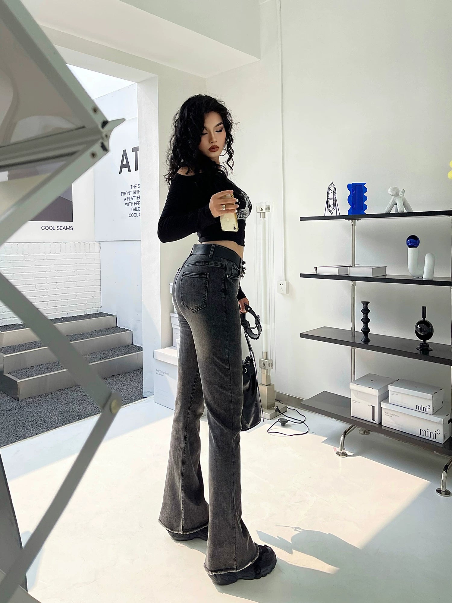 Spice girl high waist micro pull jeans FE0449