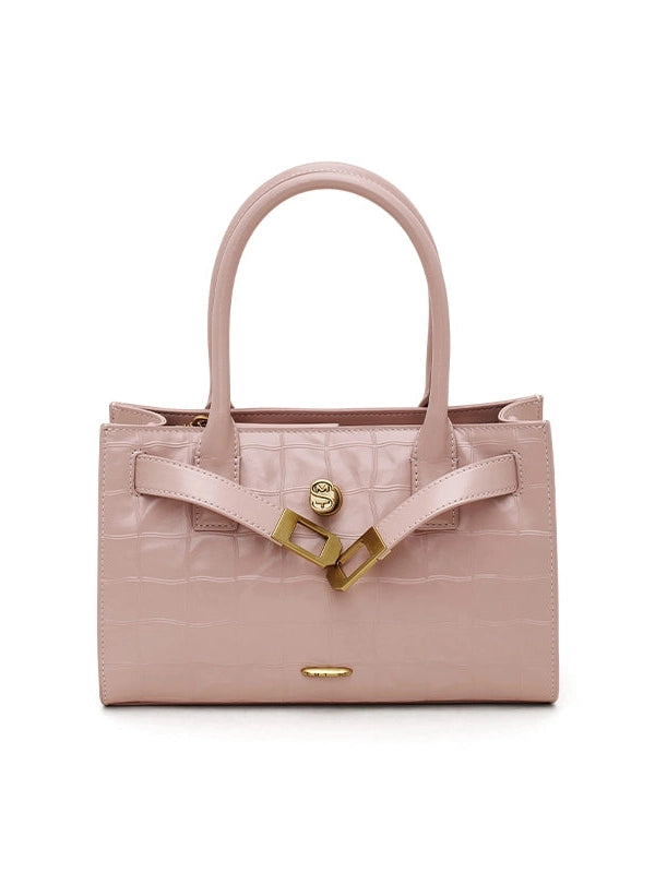 Cowhide Pink Kelly Bag b0317
