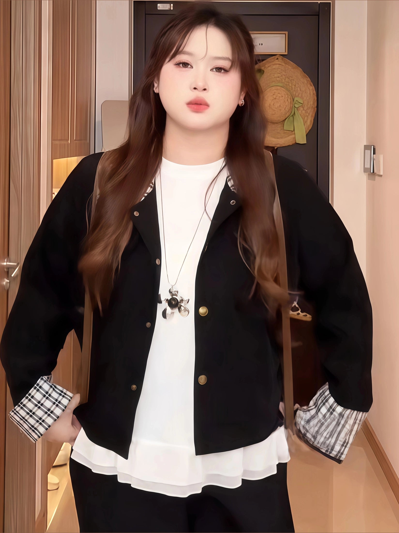 Vintage plaid jacket C0243