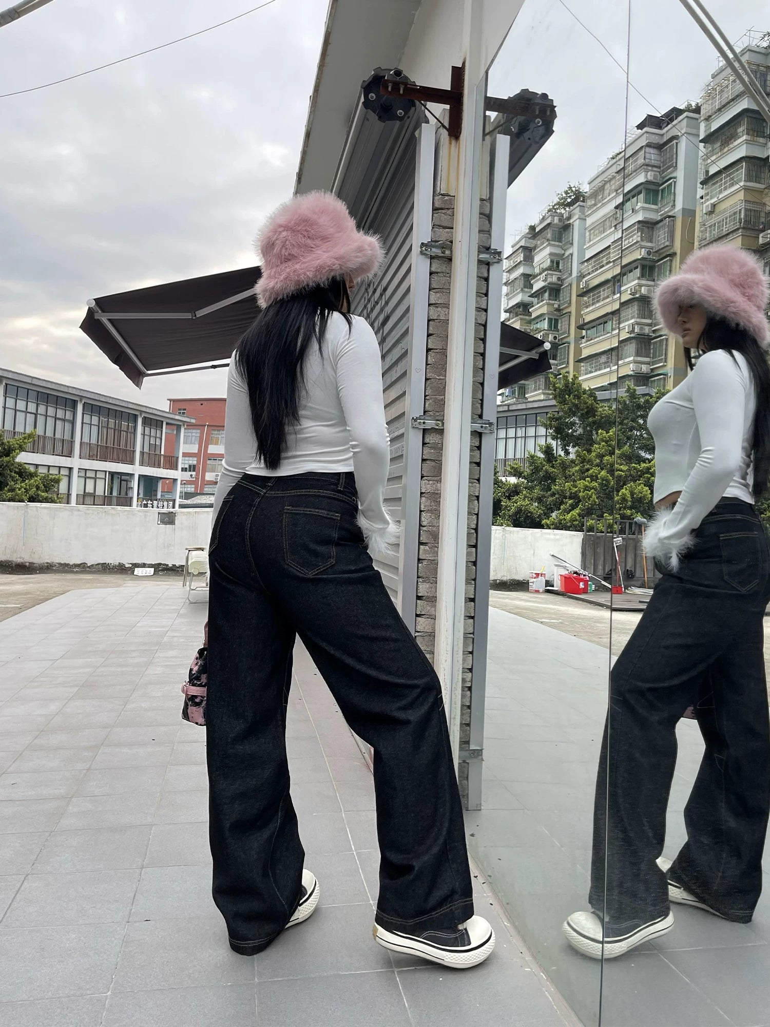 American vintage black jeans FE0468