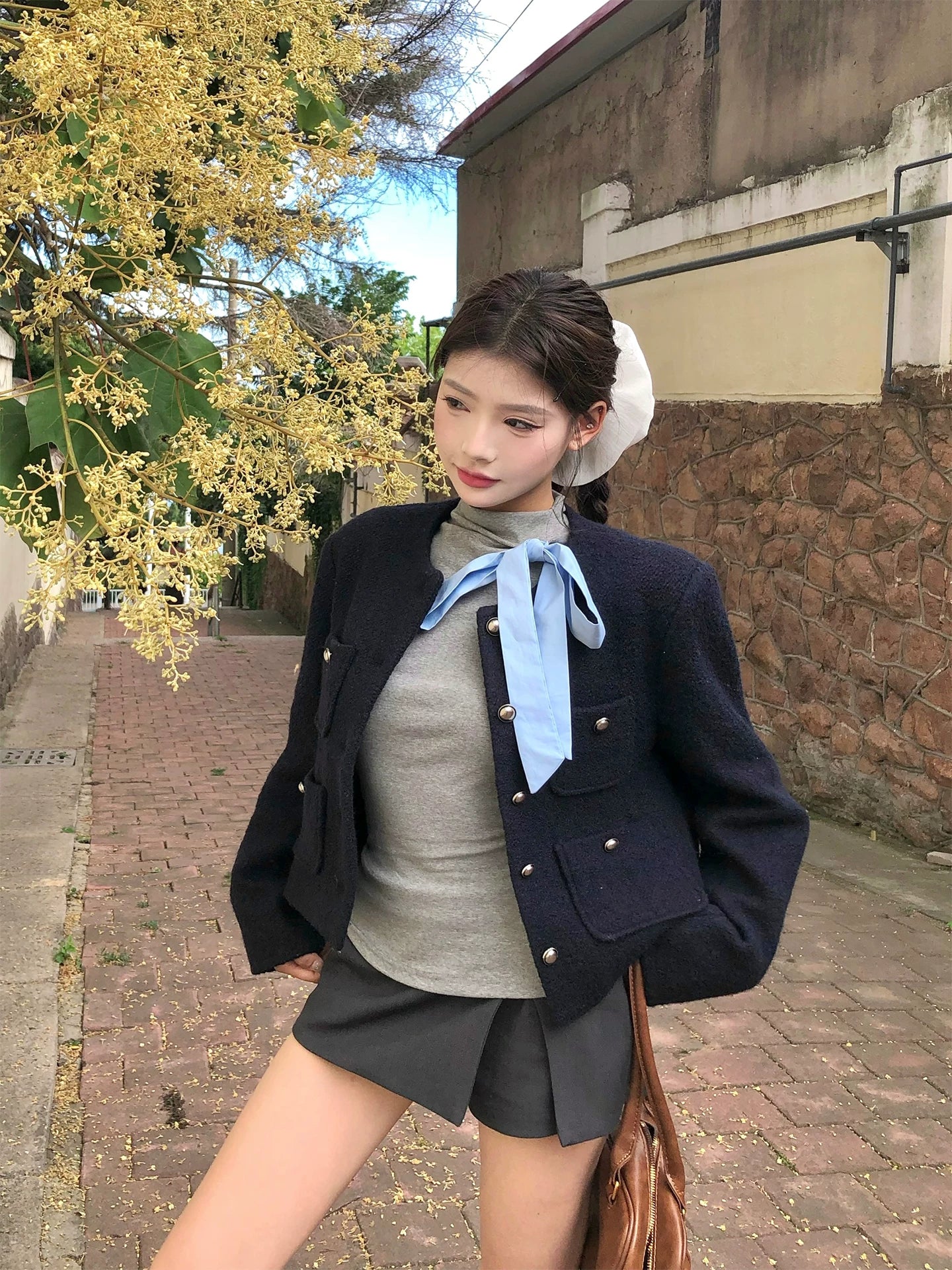 Short woolen jacket f0281