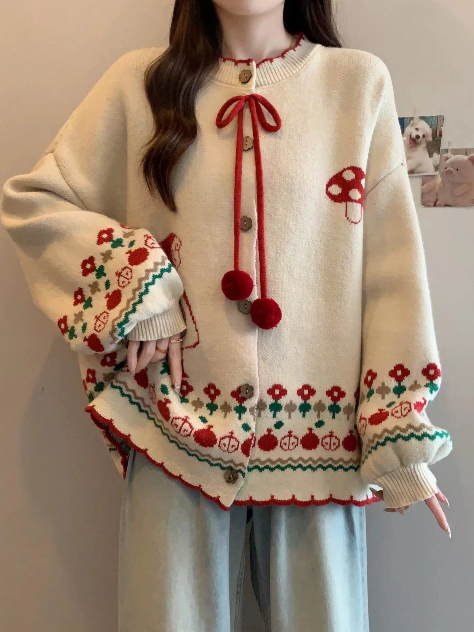 Sweet and cute sweater jacket