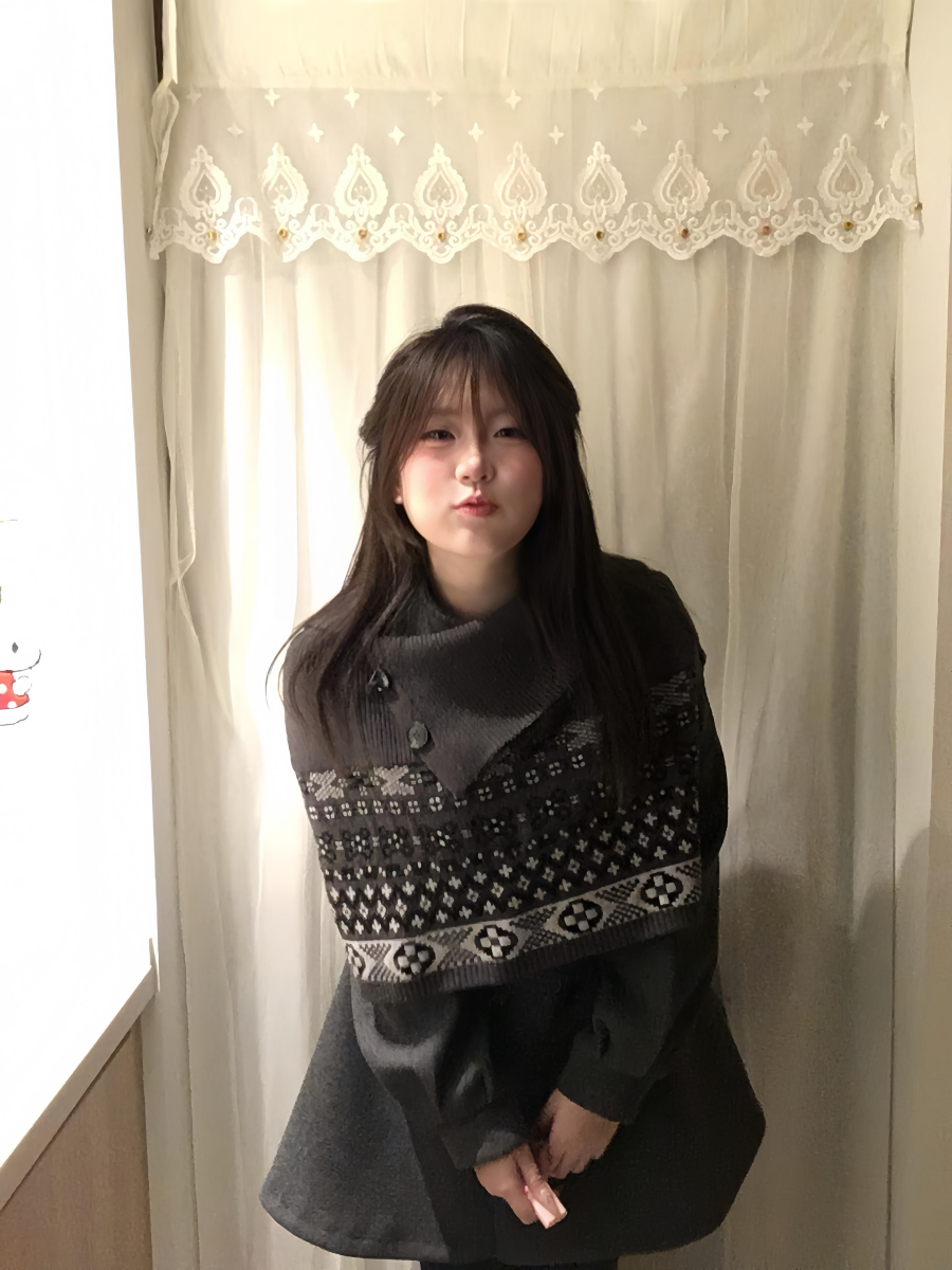 Shawl knitted sweater skirt two-piece set C0090