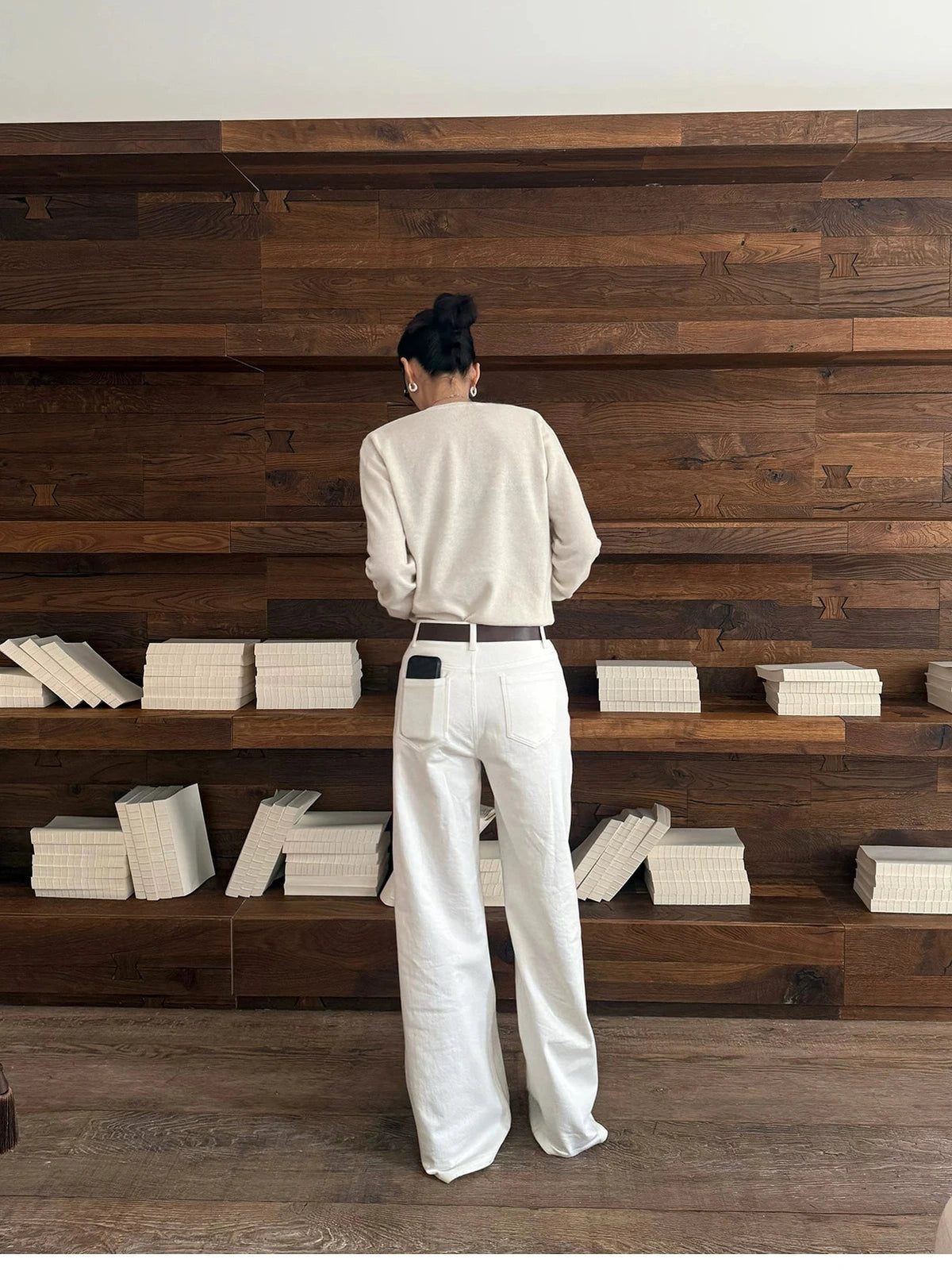 White straight jeans fe0265