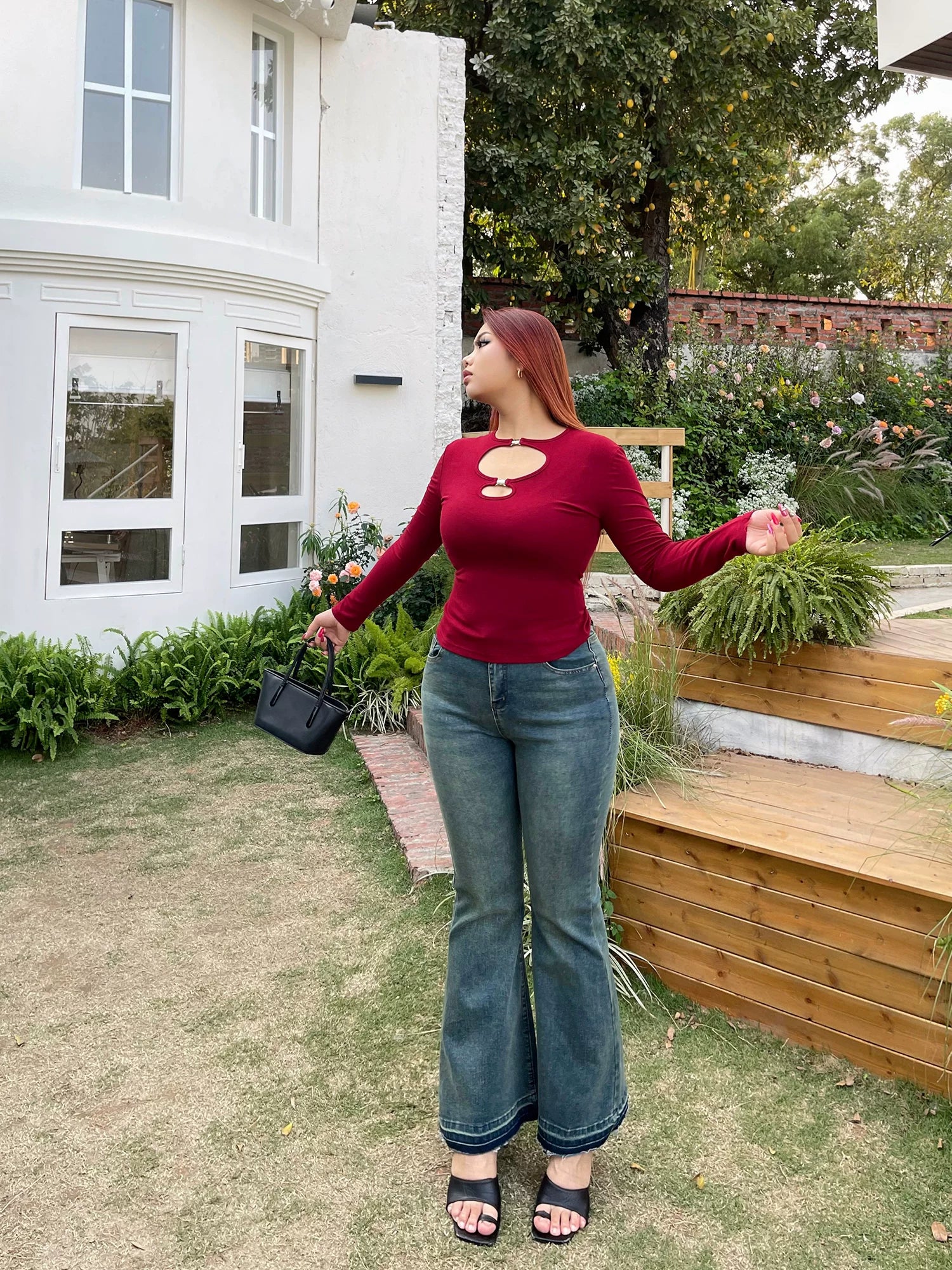 Spice girl micro-flared jeans FE0458