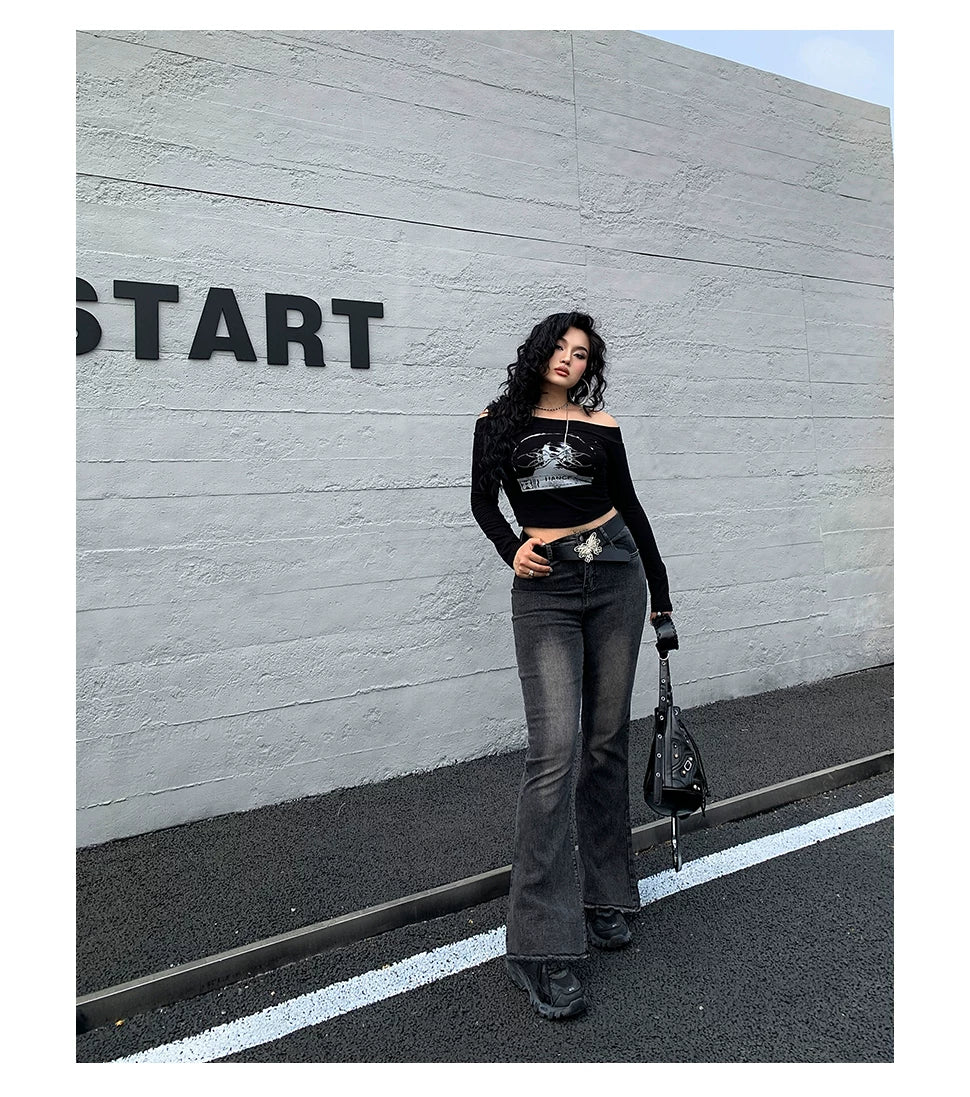 Spice girl high waist micro pull jeans FE0449