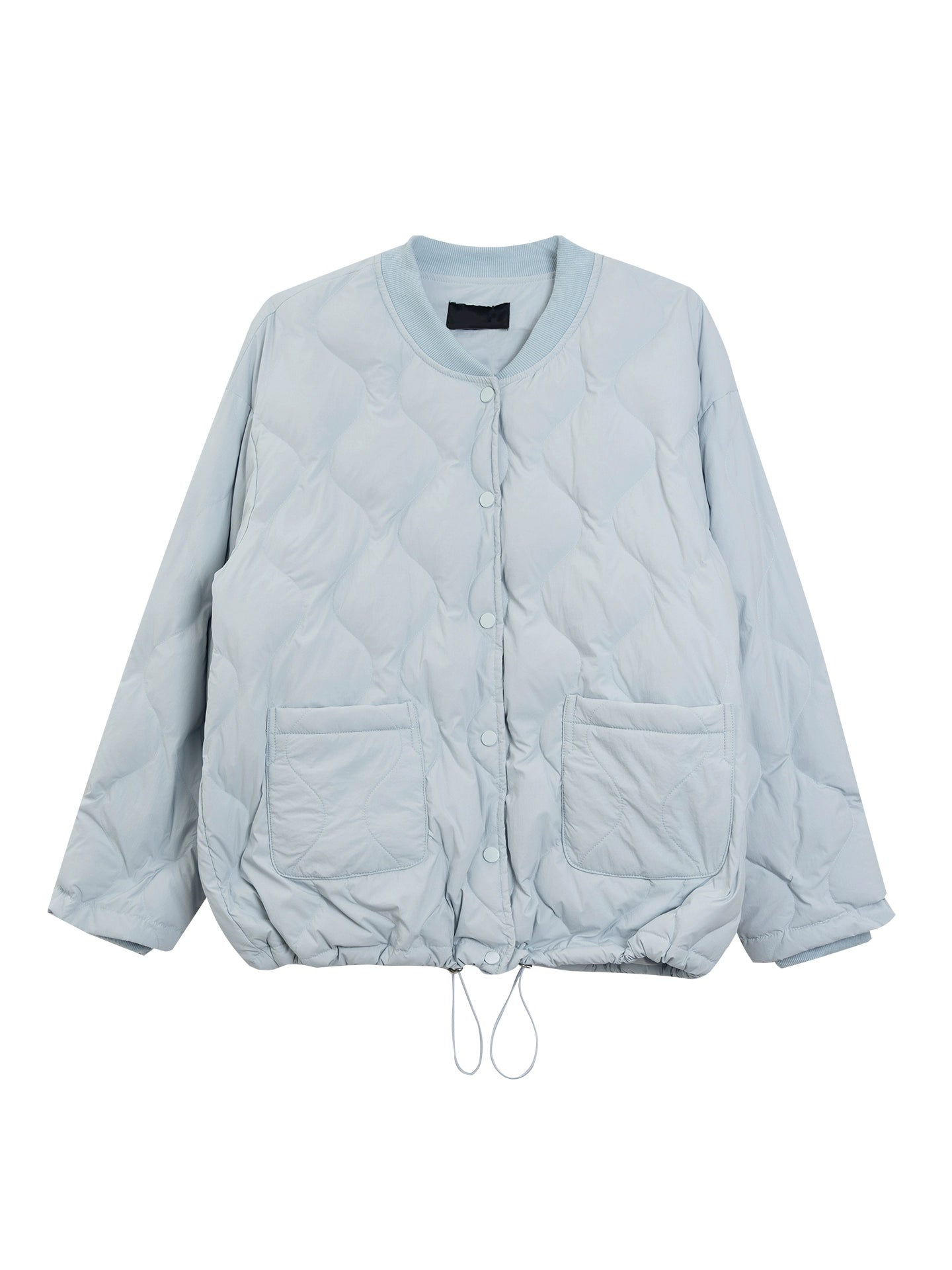 Blue light rhombus down jacket C0225