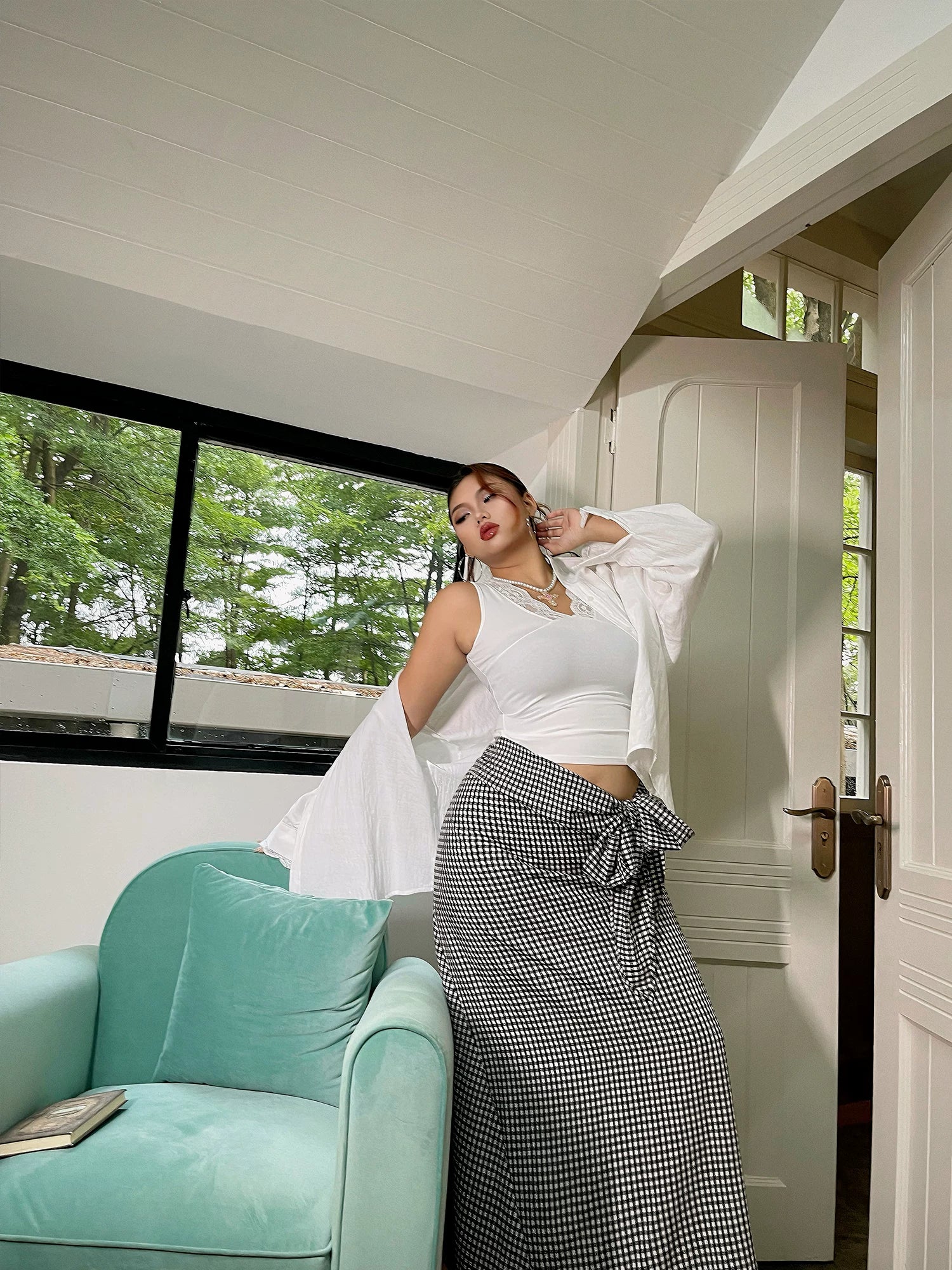 Loose design white shirt FE0476