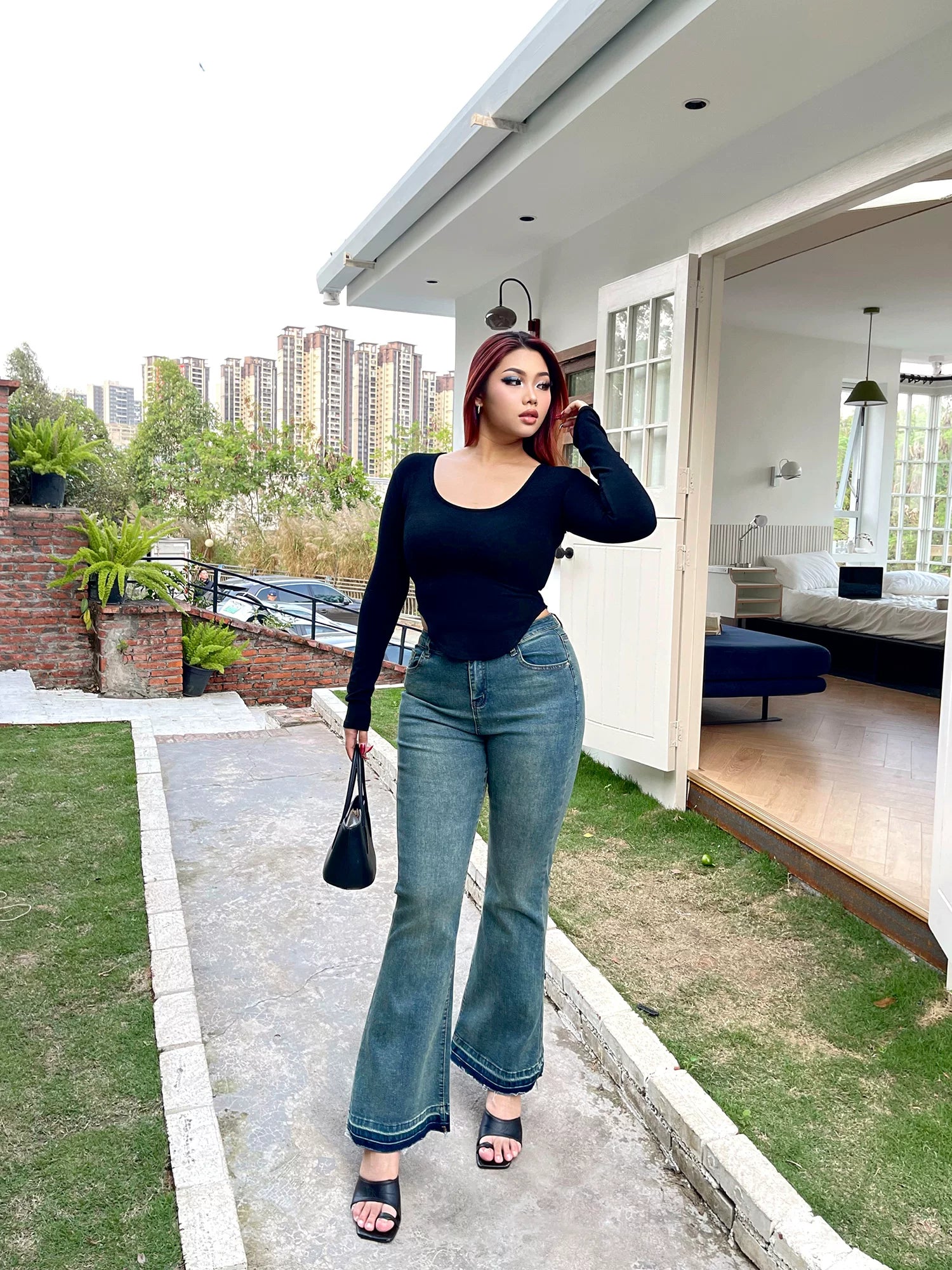 Spice girl micro-flared jeans FE0458