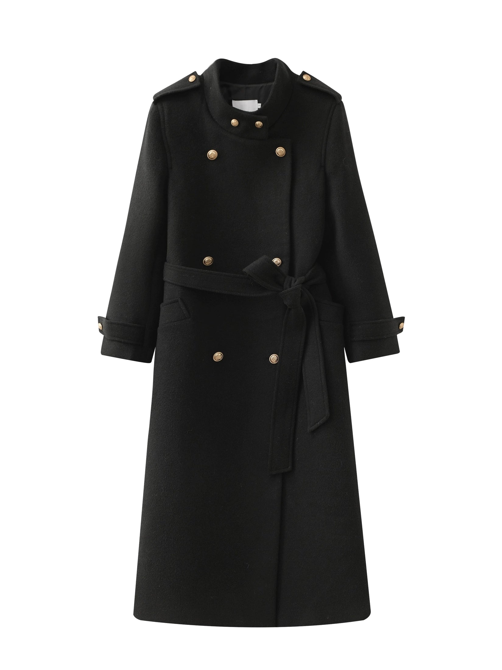 Long winter stand-up collar woolen jacket f0307