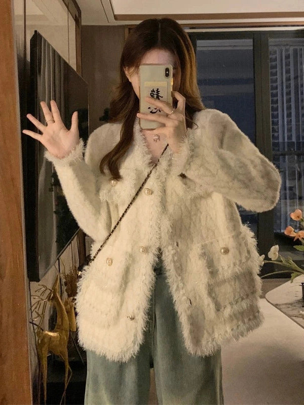 V-neck fringed jacket C0082