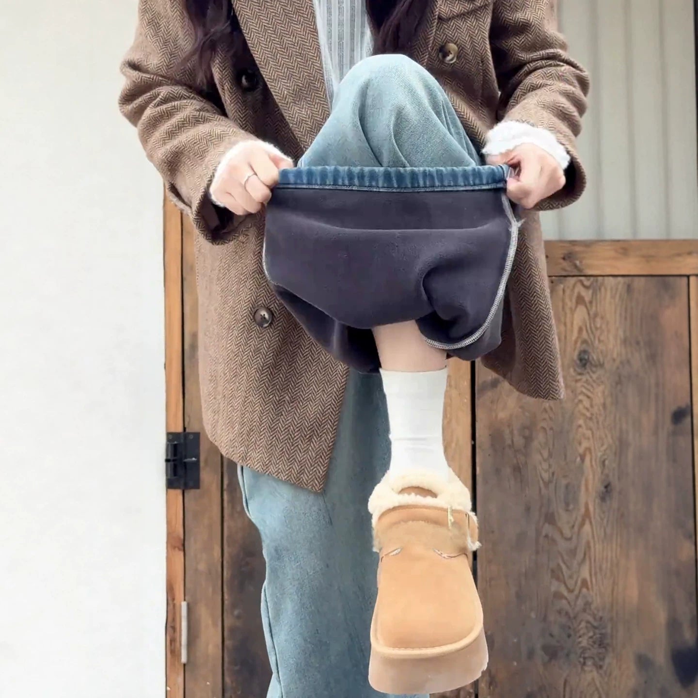 Vintage high-waisted wide-leg jeans FE0518