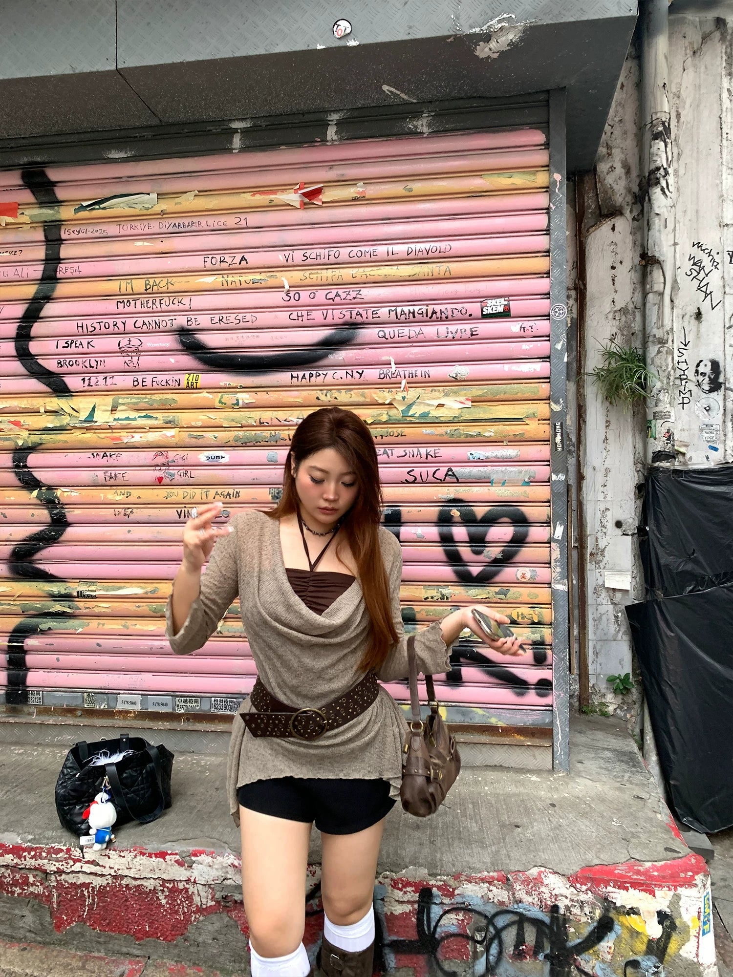 Design Sense Long Sleeve Swinging Neck T-Shirt FE0465