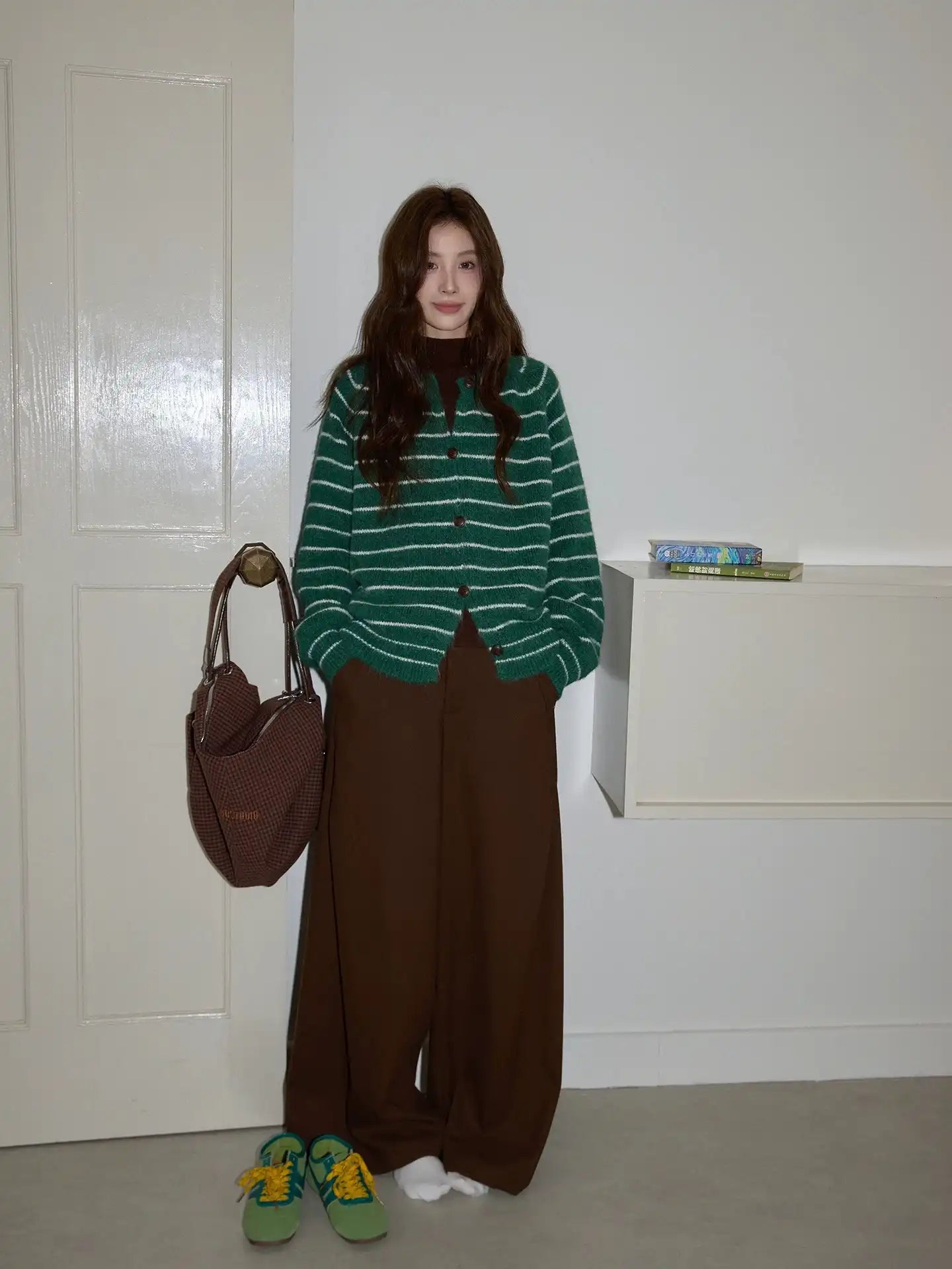 Retro Stripe Crew Knit  f0343