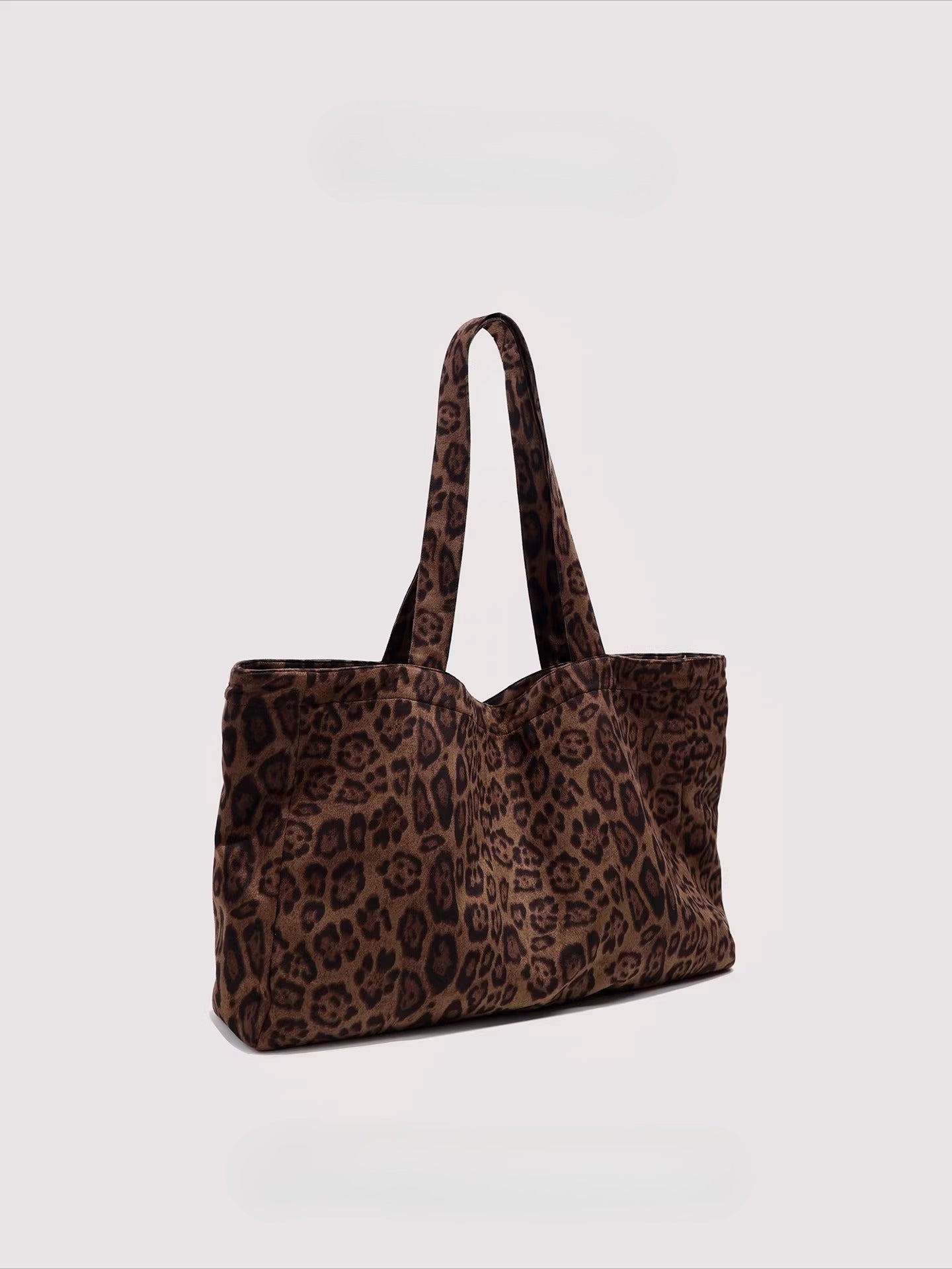 Leopard print large capacity canvas bag b0318