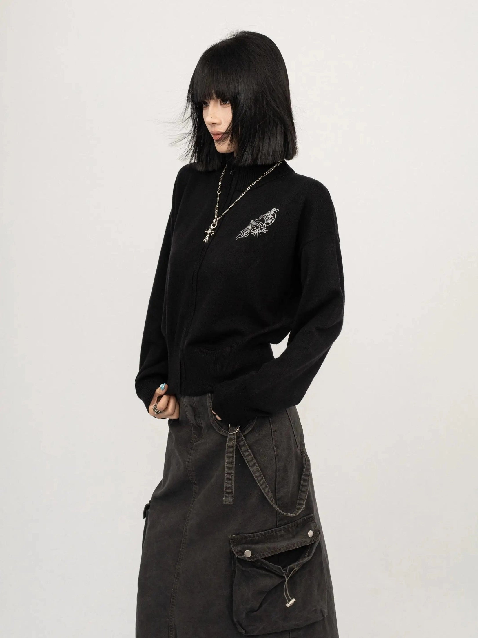 Drop Shoulder American Vintage Cardigan f0398