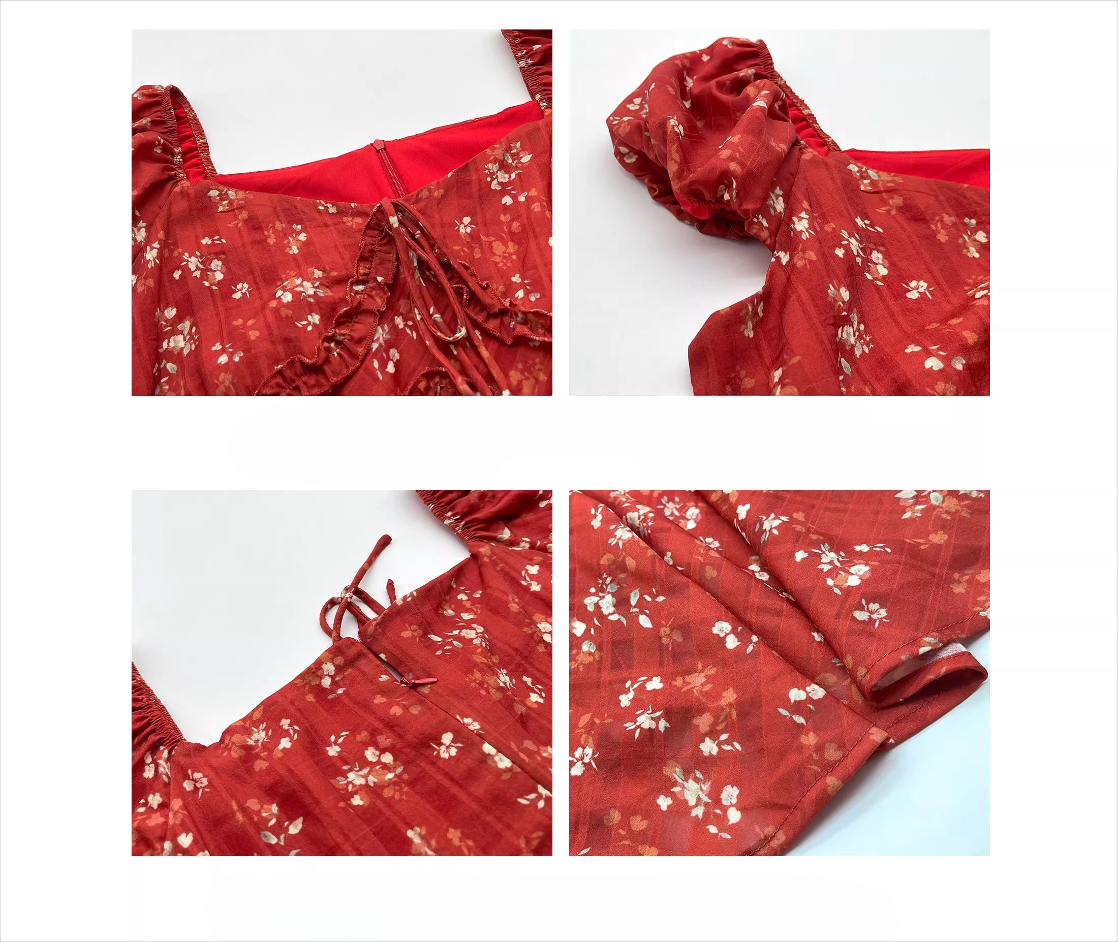 Sexy v-neck floral dress FE0499