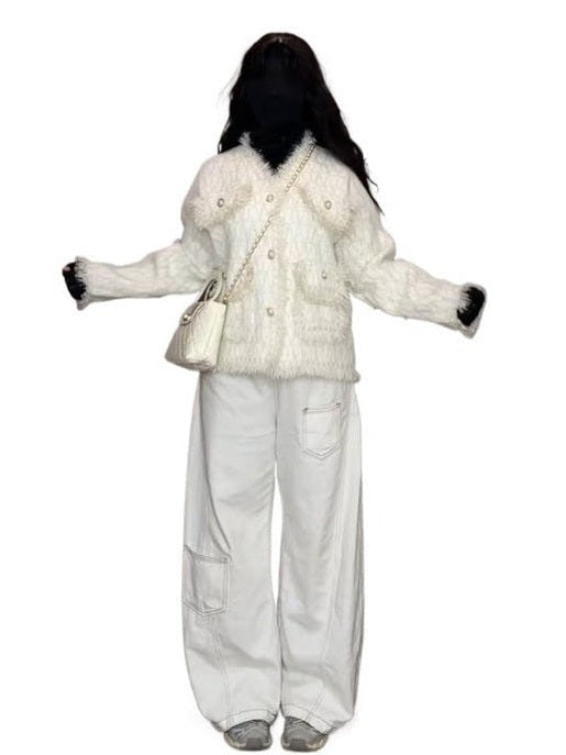 V-neck fringed jacket C0082