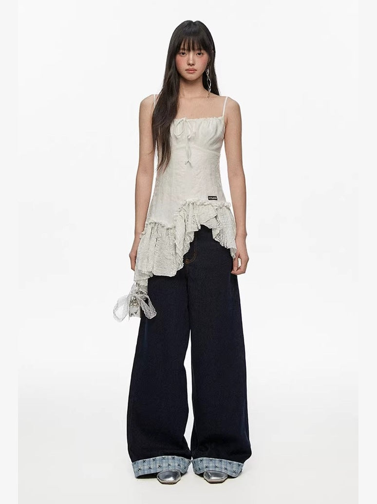 White bow beveled sling f0284