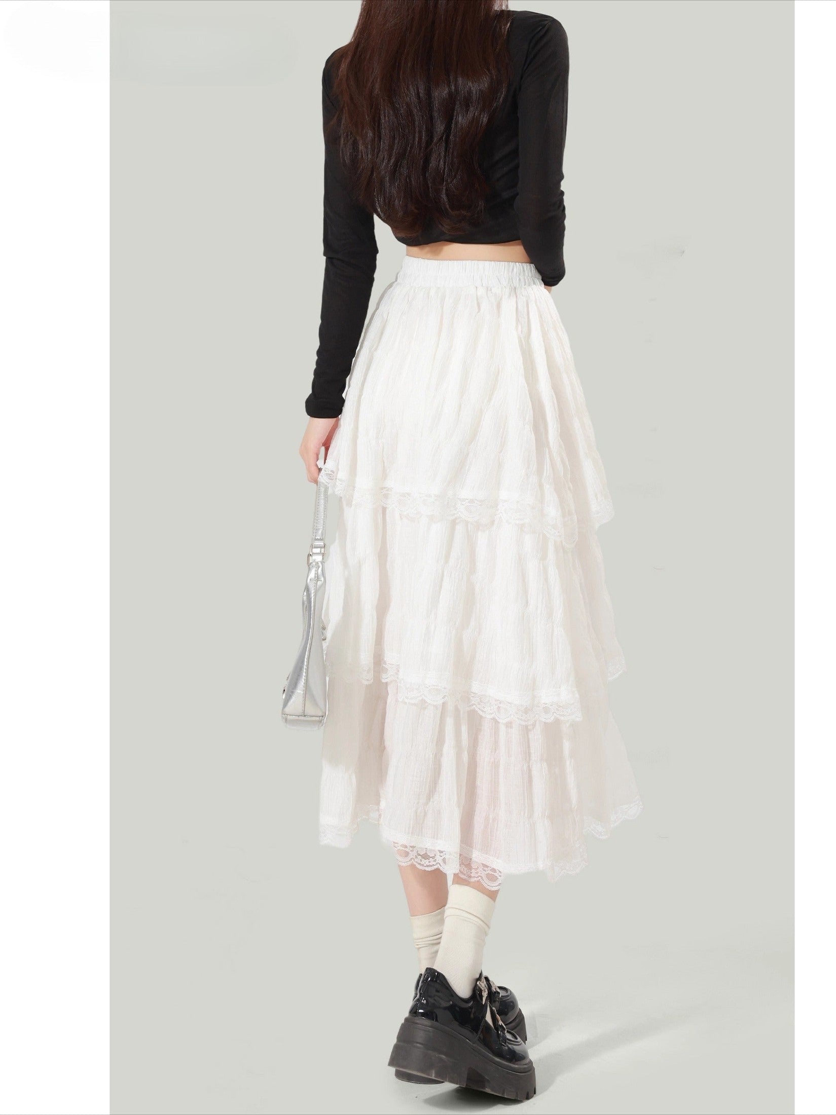 High Waist Lace Ballet Cake Dress C0256