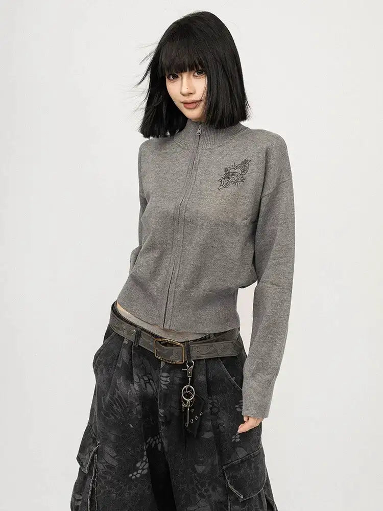 Drop Shoulder American Vintage Cardigan f0398